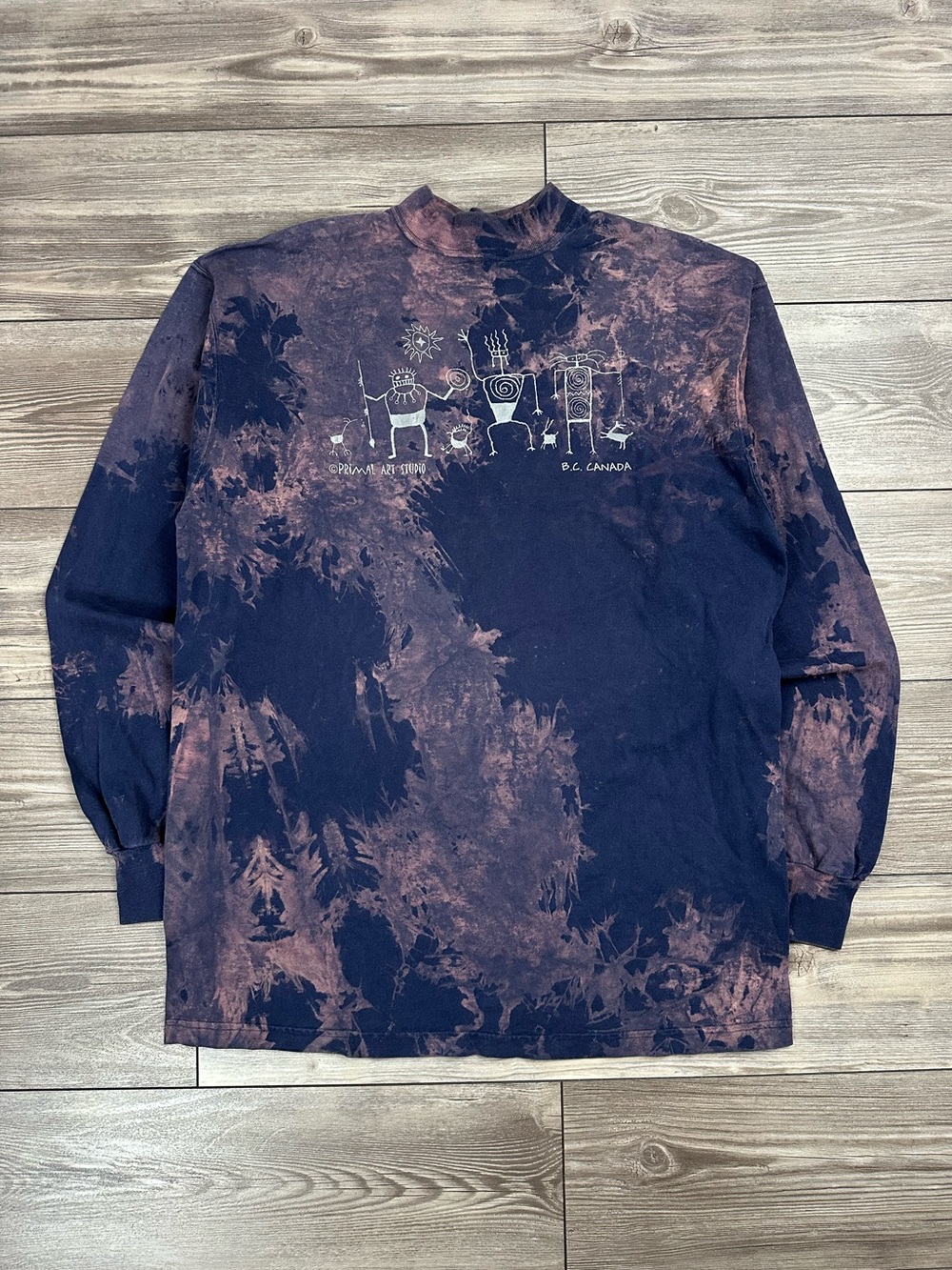 Vintage Primal Art Studio Hyroglifics Tie Dye Longsleeve